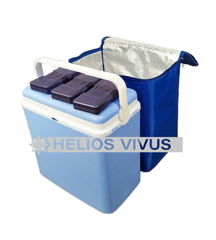 ТЕРМОКОНТЕЙНЕР СУМКА КОМБІ 20л TM HELIOS VIVUS® 7070 (СХП-01-20 комбі) з комплектом холодоелементів